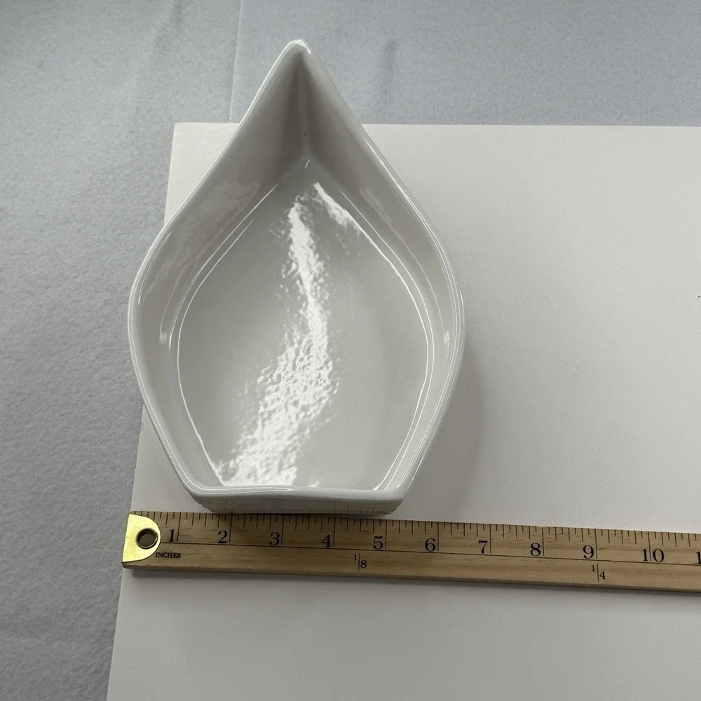 Deltis Made in Portugal White Boat Shape Stoneware Bowl